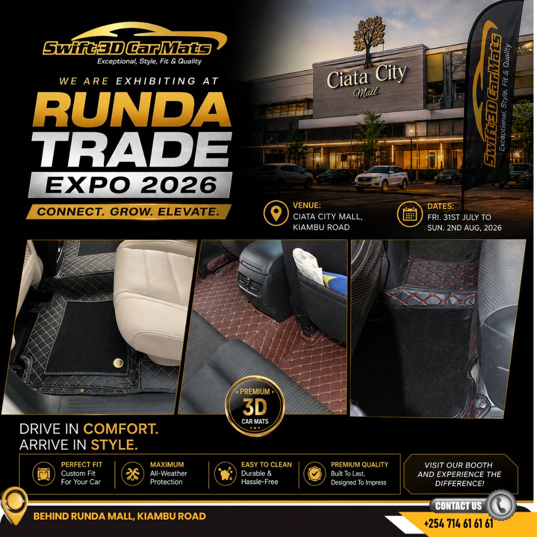 Swift 3D Car Mats at Runda Trade Expo 2026, Ciata City Mall, Kiambu Road, Fri 31 July to Sun 2 August 2026