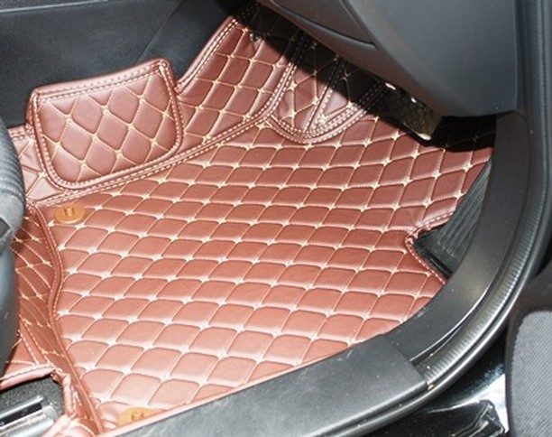 Front row 3D mat, maroon leather